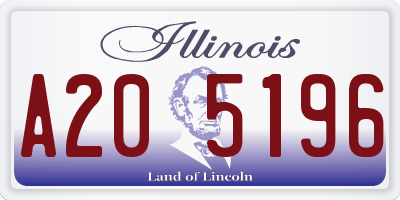 IL license plate A205196