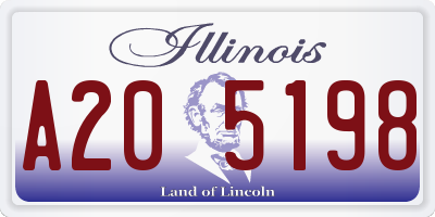 IL license plate A205198