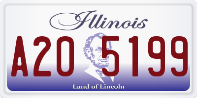 IL license plate A205199