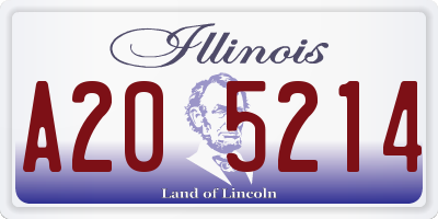 IL license plate A205214