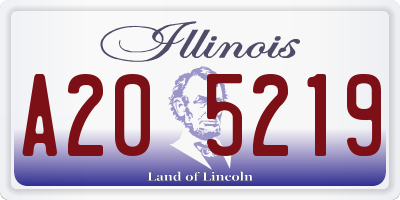 IL license plate A205219