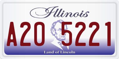 IL license plate A205221