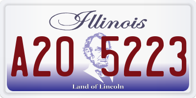 IL license plate A205223