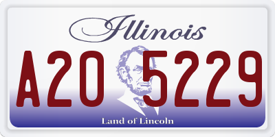 IL license plate A205229
