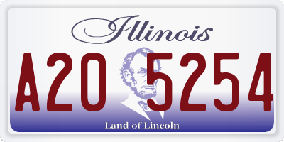 IL license plate A205254