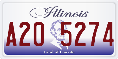 IL license plate A205274
