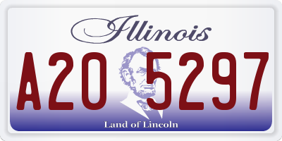 IL license plate A205297