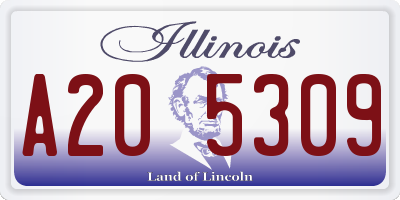 IL license plate A205309