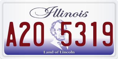 IL license plate A205319
