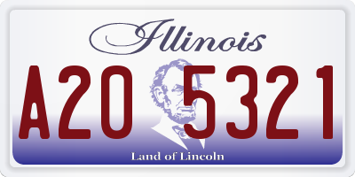IL license plate A205321