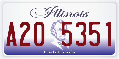 IL license plate A205351