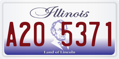 IL license plate A205371