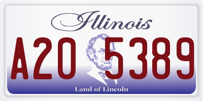 IL license plate A205389