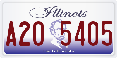 IL license plate A205405