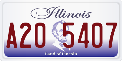 IL license plate A205407