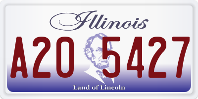IL license plate A205427
