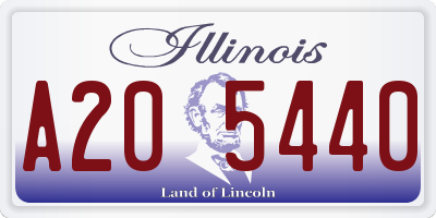 IL license plate A205440
