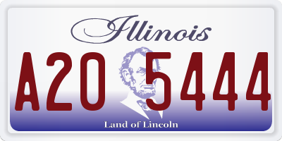 IL license plate A205444
