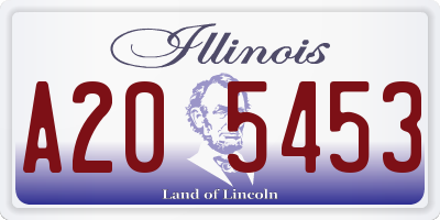 IL license plate A205453