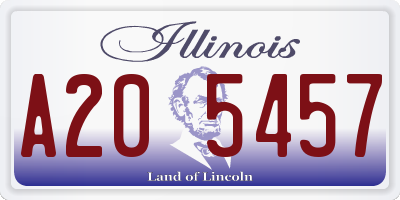 IL license plate A205457