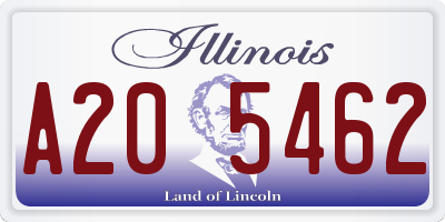IL license plate A205462