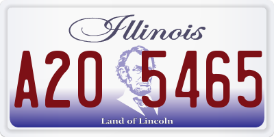 IL license plate A205465