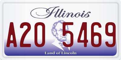 IL license plate A205469