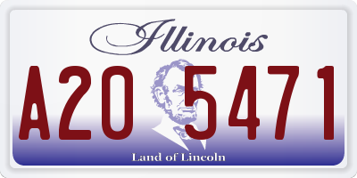 IL license plate A205471