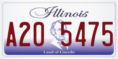 IL license plate A205475
