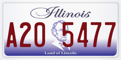 IL license plate A205477