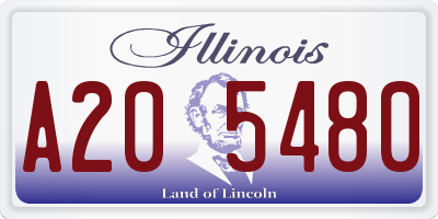 IL license plate A205480