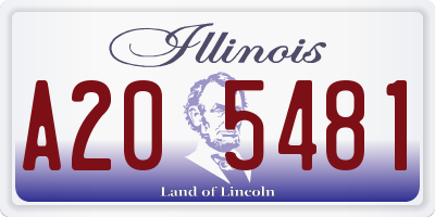 IL license plate A205481