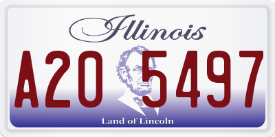IL license plate A205497