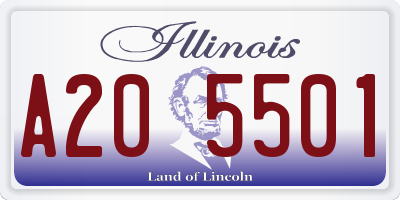 IL license plate A205501