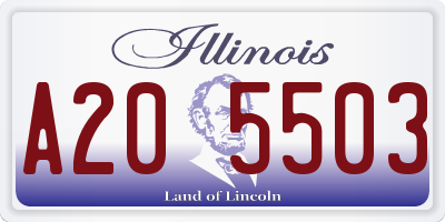 IL license plate A205503