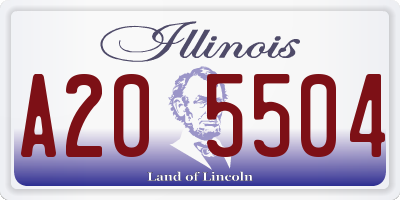 IL license plate A205504