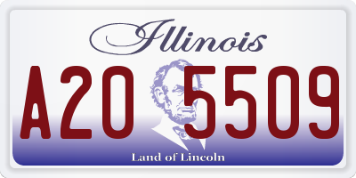 IL license plate A205509