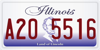 IL license plate A205516