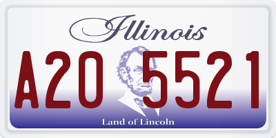 IL license plate A205521