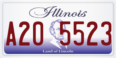 IL license plate A205523