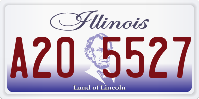 IL license plate A205527