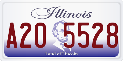 IL license plate A205528