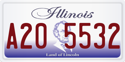 IL license plate A205532