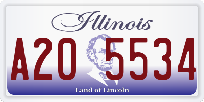 IL license plate A205534