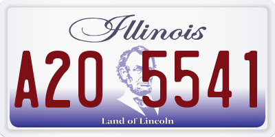 IL license plate A205541