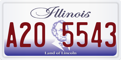 IL license plate A205543