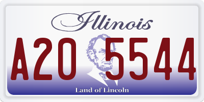 IL license plate A205544