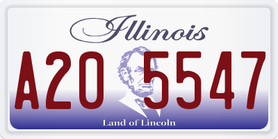 IL license plate A205547