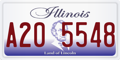 IL license plate A205548