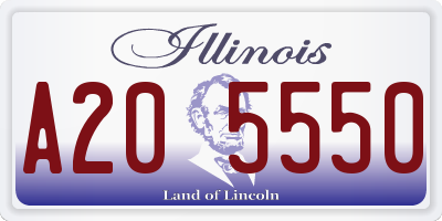 IL license plate A205550